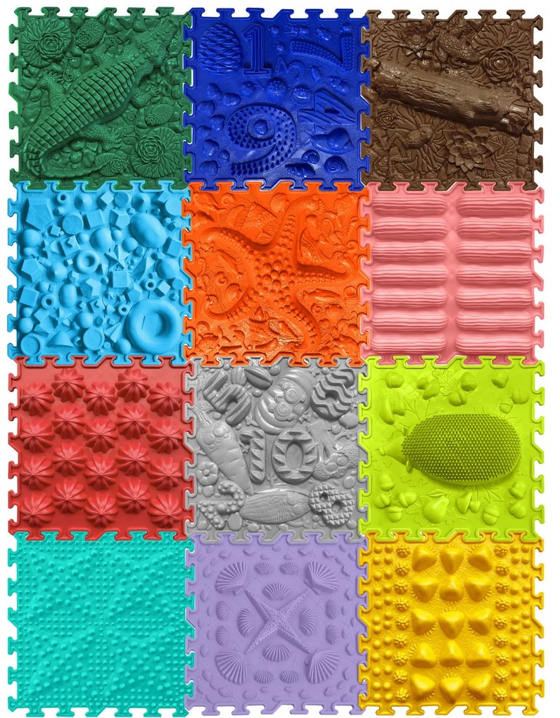 OrtoNature Tappetini ortopedici da massaggio set 12 pezzi - Mix