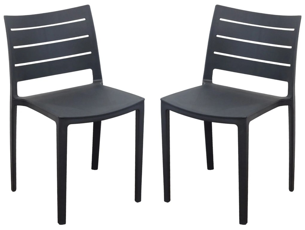 CABOT - set 2 sedie in polipropilene impilabile