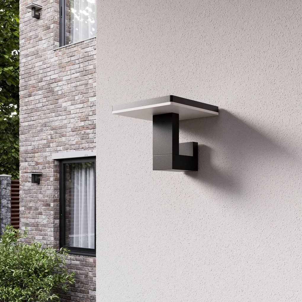 Applique da esterni a LED Olesia Lucande, Nero, Alluminio, Moderno, Applique LED da esterni