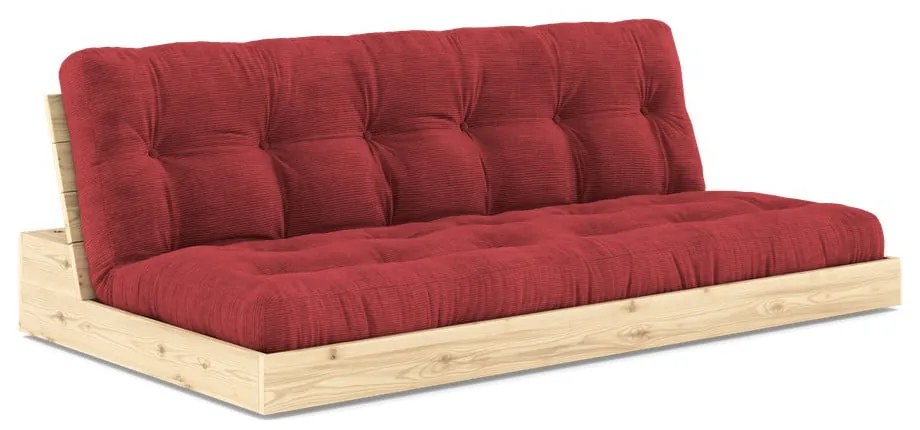 Divano letto in velluto rosso 196 cm Base - Karup Design