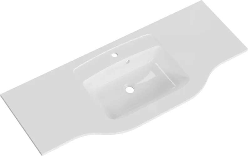 Lavabo Contea L 130 cm bianco lucido