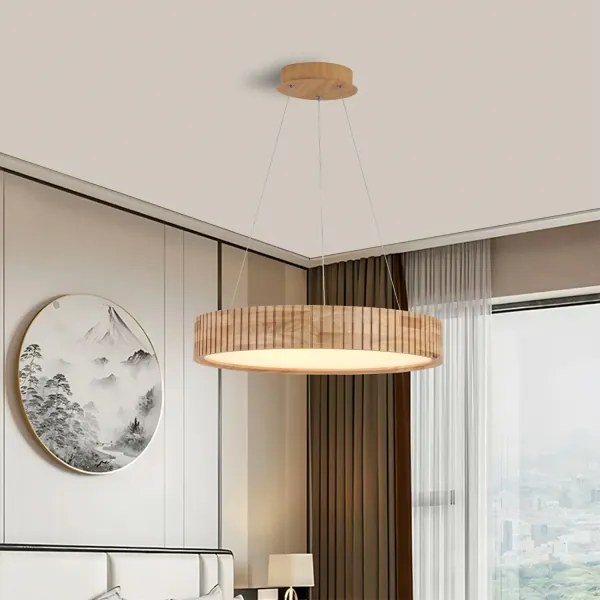 Brilagi - Lampadario LED a sospensione con cavo FALCON WOOD MODERN LED/30W/230V Ø 45 cm in legno