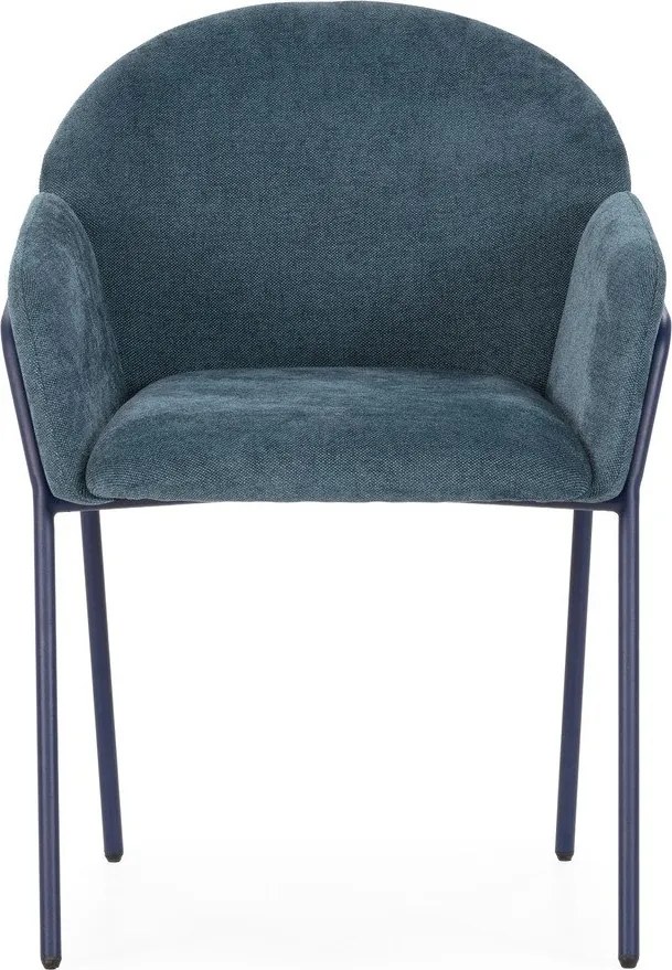 Set di sedie da pranzo blu in imbottito 2 pz Aslin – MOME