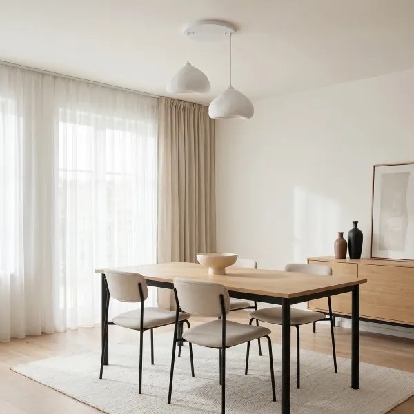 Brilagi - Lampada a sospensione con cavo WABI SABI 2xE27/40W/230V Ø 45 cm, bianco