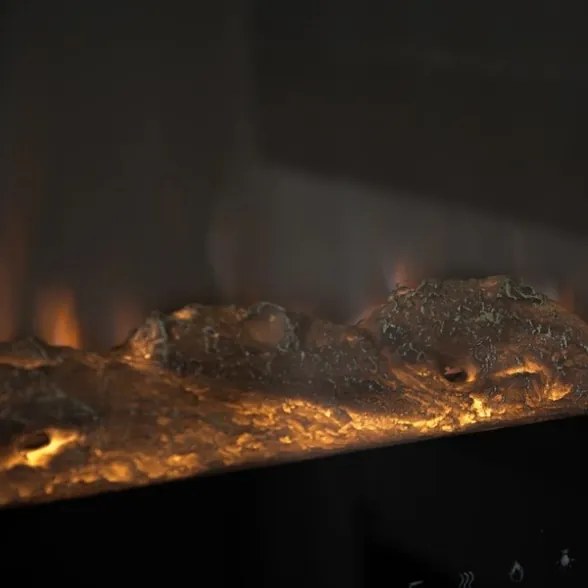 Camino elettrico caminetto da parete a incasso CHICAGO L101,6 x P14 x H54,6