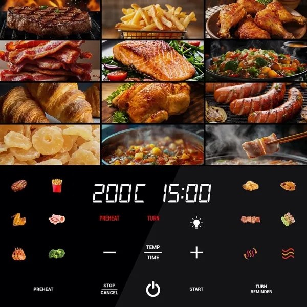 TESLA Electronics AirCook - Friggitrice ad aria smart 9 l 1700W Wi-Fi