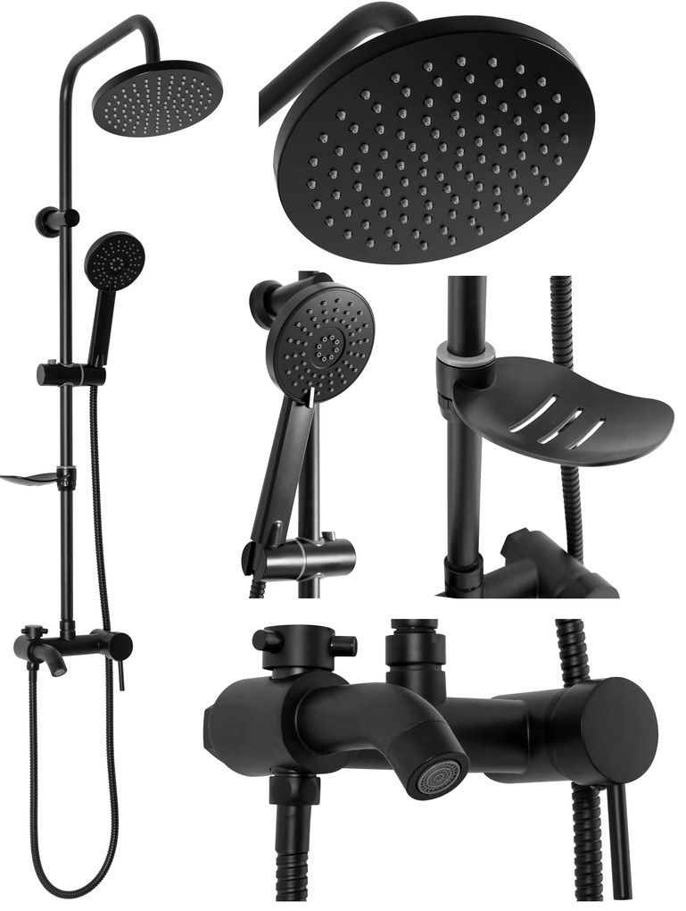 Set Doccia da incasso LUIS Black
