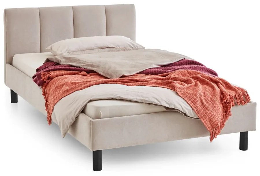 Letto singolo imbottito beige rete non inclusa 120x200 cm Joker – Meise Möbel