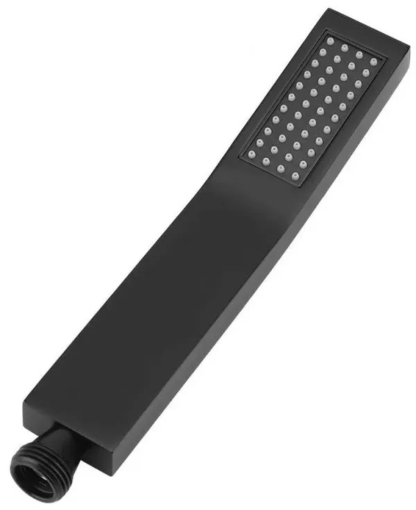 Set doccia incasso Kubo nero opaco con soffione a muro 25x52 e kit doccia