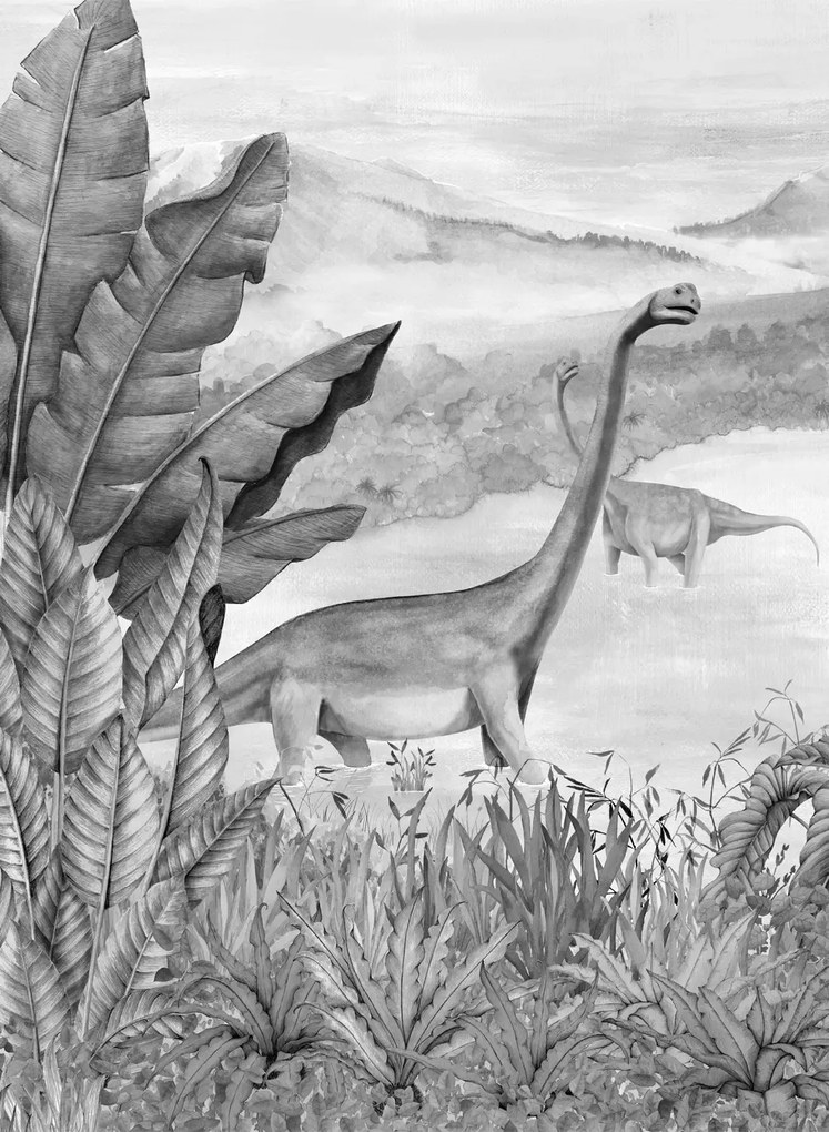 Coordonne Carta da parati panoramica Dinosaurs Park - Ash