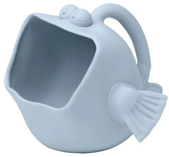 Scrunch secchiello e brocca 2 in 1 in silicone a forma di pesce, Duck Egg Blue