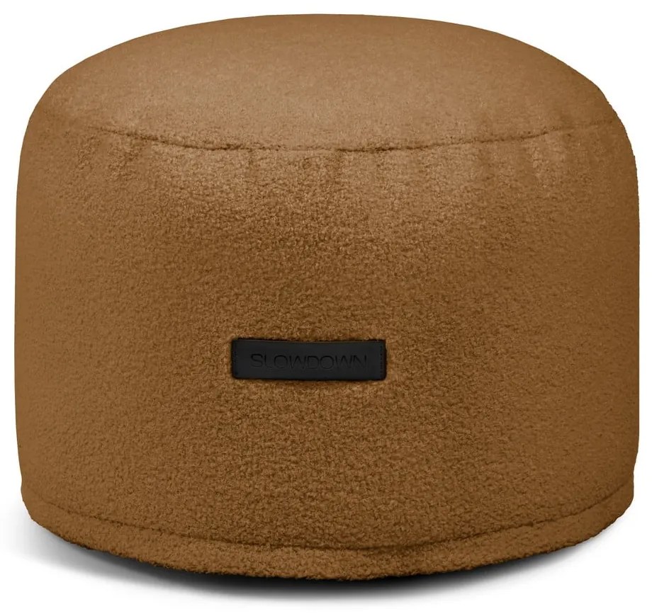 Puof a sacco marrone con rivestimento in bouclé Mini – SLOWDOWN