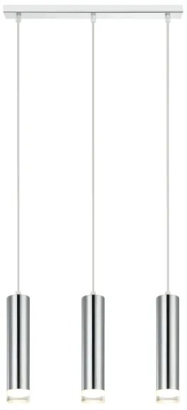 Lampadario a sospensione con filo ARMIN 3xGU10/10W/230V cromo lucido