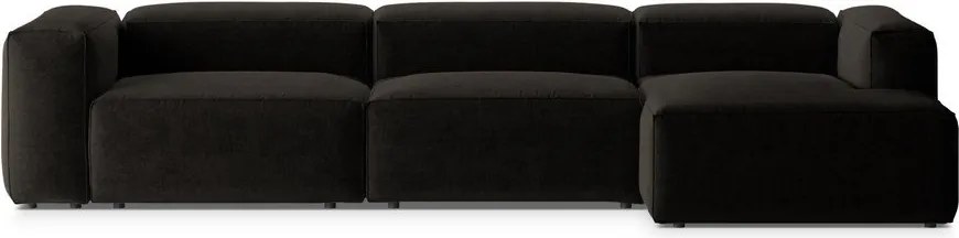 Divano angolare nero (con penisola a destra/con chaise lounge) Bergamo – Cosmopolitan Design