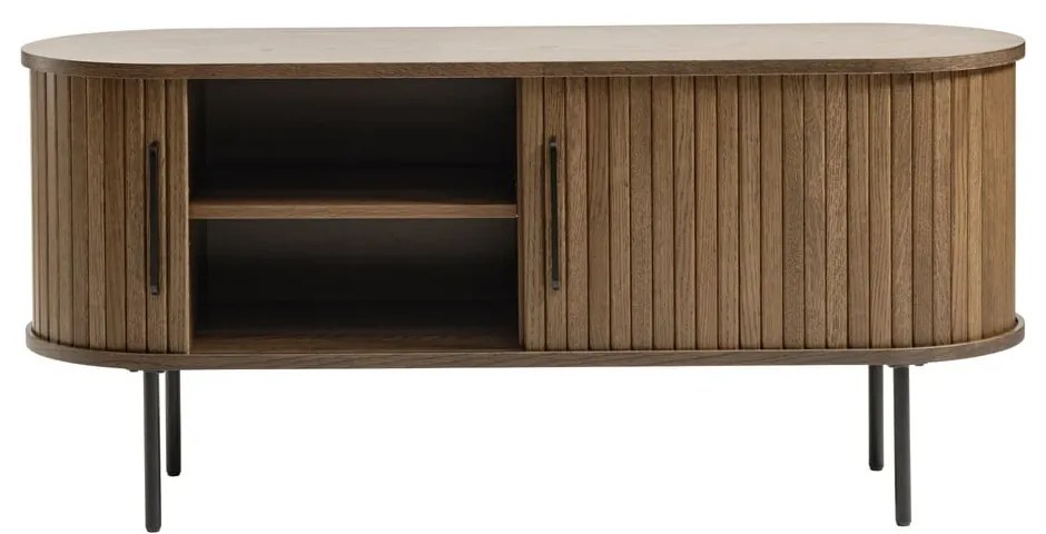 Tavolo TV marrone in rovere 120x56 cm Nola - Unique Furniture