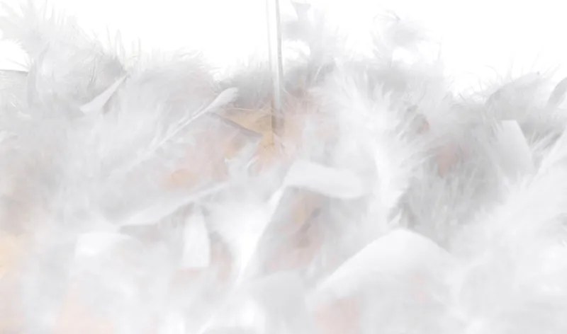 Lampada a sospensione rustica bianca - Feather