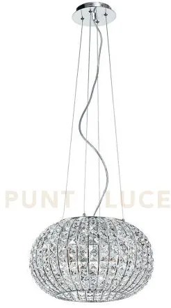 Lampadario a sospensione concert cromo 5 luci attacco e27 45x135cm ...