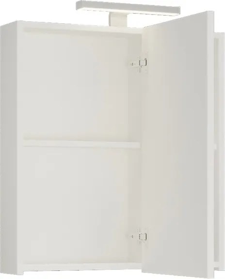 Kamalu - Specchio bagno contenitore 65 cm colore bianco opaco | LAC-EOLO-65