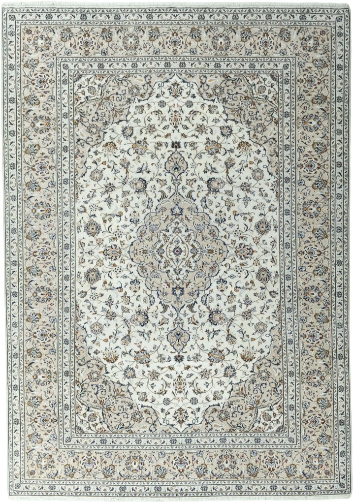 Kashan Tappeto persiano 340x240 Beige (Iran) Annodato A Mano