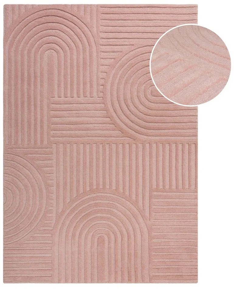 Tappeto in lana rosa 120x170 cm Zen Garden - Flair Rugs