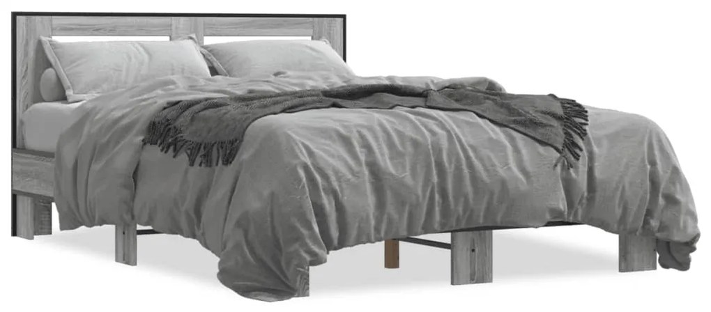 Giroletto Grigio Sonoma 140x190 Cm İn Legno Multistrato Metallo /