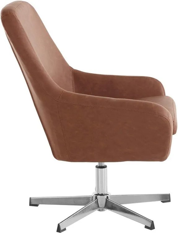 Poltrona in similpelle marrone Naomi - Støraa