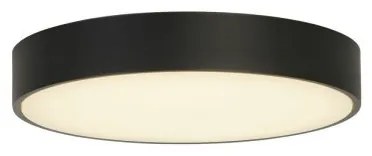 Palma led flush, policarbonato nero con diffusore bianco