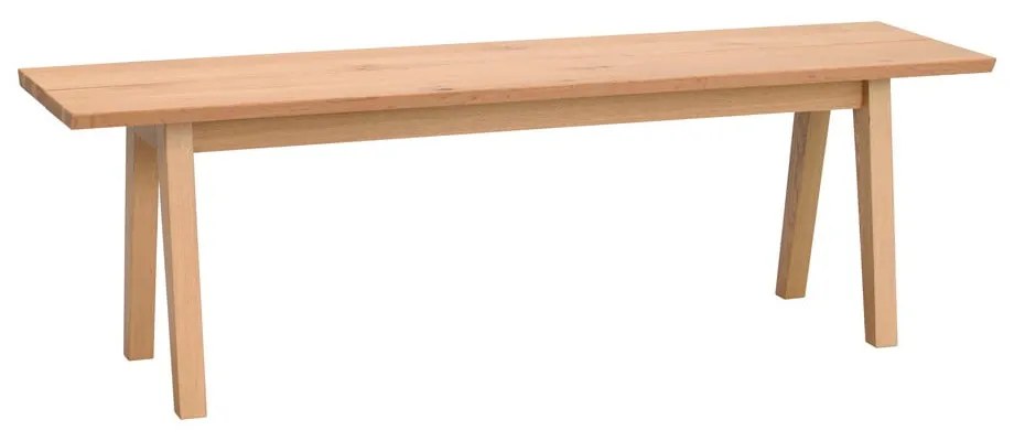 Panca da pranzo in legno con decoro in rovere , 144 x 38 cm Melfort - Rowico