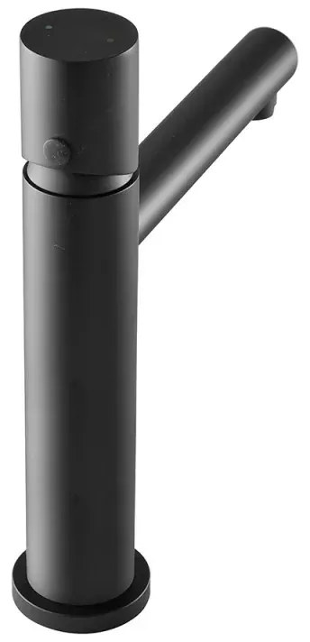Miscelatore lavabo nero opaco senza leva in acciaio inox Gemini