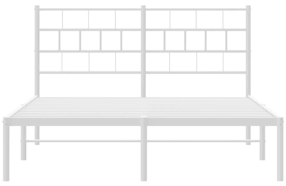 Giroletto con Testiera Metallo Bianco 150x200 cm