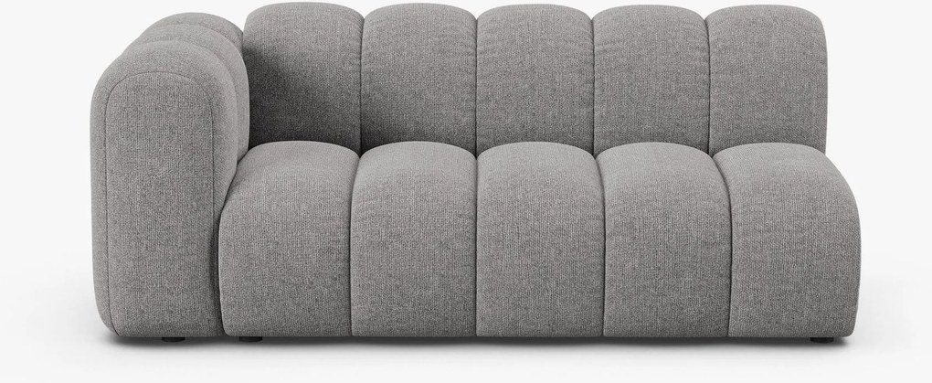 Modulo Lupine 3 posti con bracciolo in tessuto chenille – L175 cm