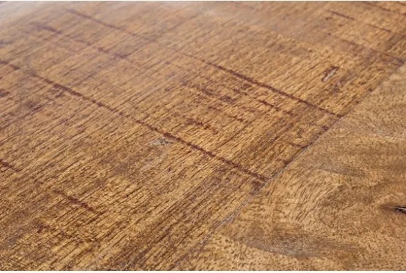 Tavolino Basso Tondo 90 Cm In Acciaio Piano In Legno Lancaster Bianco Bizzotto