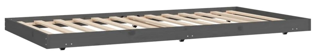 Giroletto grigio 90x200 cm in legno massello di pino