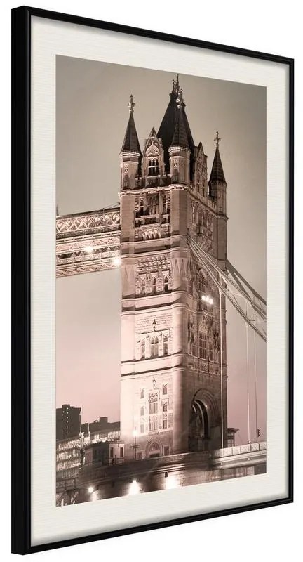 Poster  Symbol of London  Cornice Quadri Cornice nera con pass-partout, Larghezza x Altezza Home decor 20x30