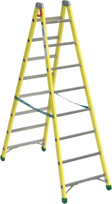 Scala FACAL Professional in fibra di vetro 8 gradini portata massima 150 kg EN 131 per lavori fino a 3.5 m