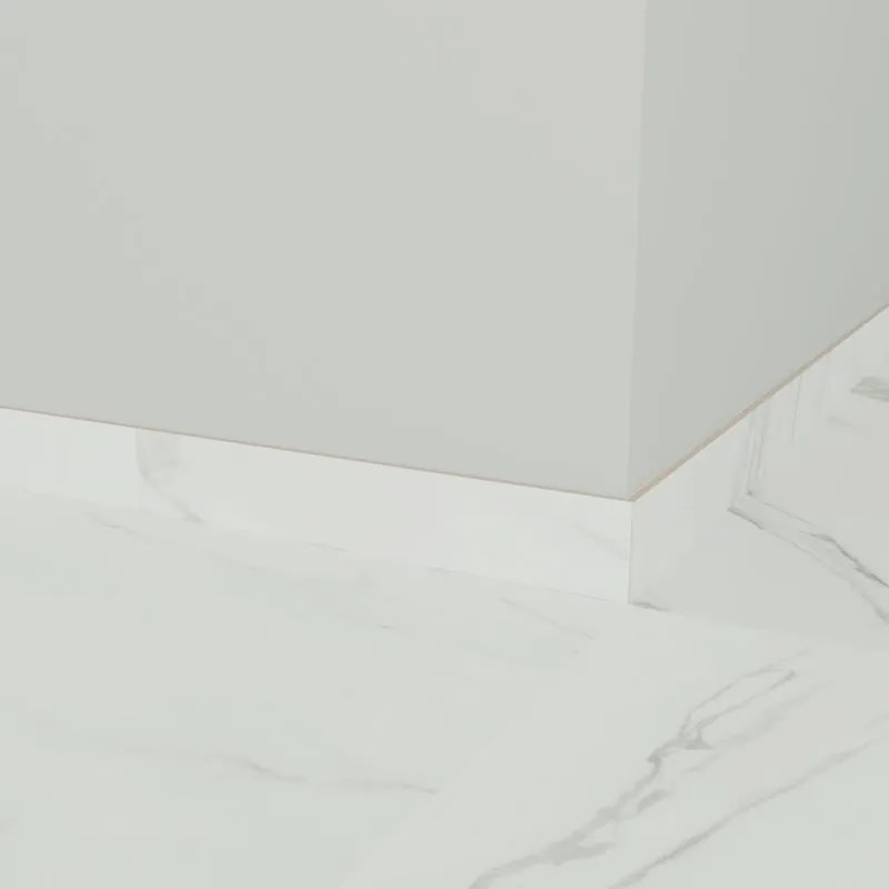 Piastrella battiscopa Always in gres porcellanato bianco lucido L 60 x H 10 cm x Sp 9 mm confezione da 9 ml