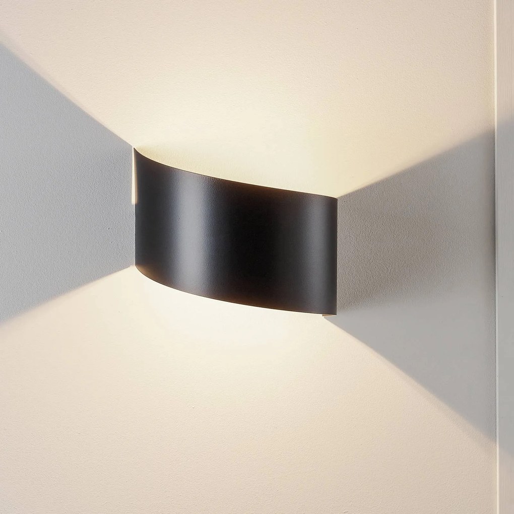 EMIBIG LIGHTING Applique Vero in acciaio laccato, nero