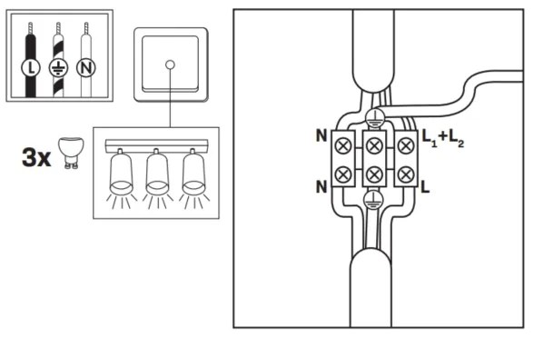 Faretto da bagno LED RGBW dimmerabile TURYN 3xGU10/4,8W/230V IP44 bianco