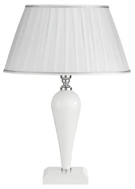Lampada da tavolo RAVEL 32x46 cm in vetro lavorato a mano Bianco