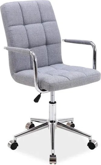 Sedia da scrivania Q-022 imbottita grigia - H87 cm