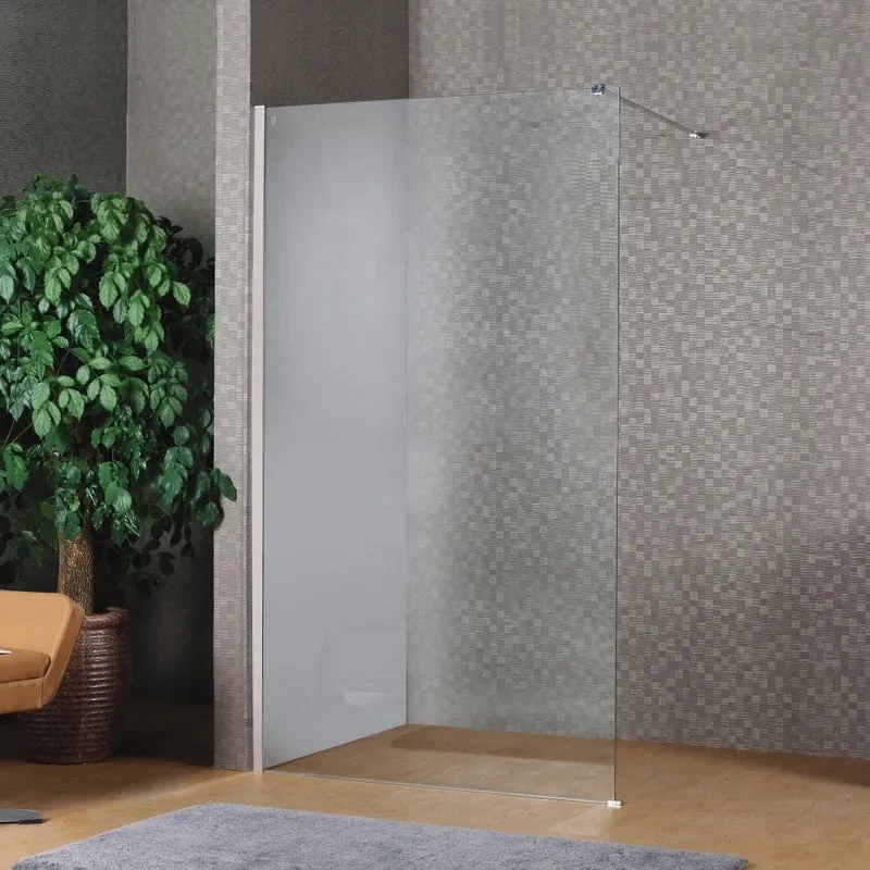 Walk-in remix L 90 x H 200 cm, vetro 8 mm vetro senza finitura / trasparente cromo