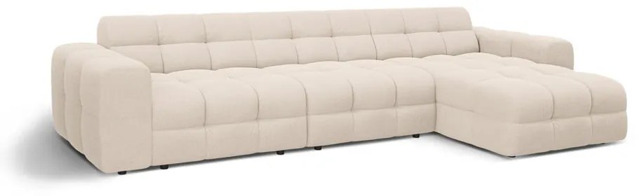 Divano angolare beige (con penisola a destra/con chaise lounge) Kendal – Micadoni