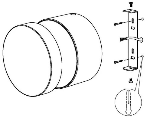 Eglo 97303 - Applique a LED da esterno MELZO LED/11W/230V nero