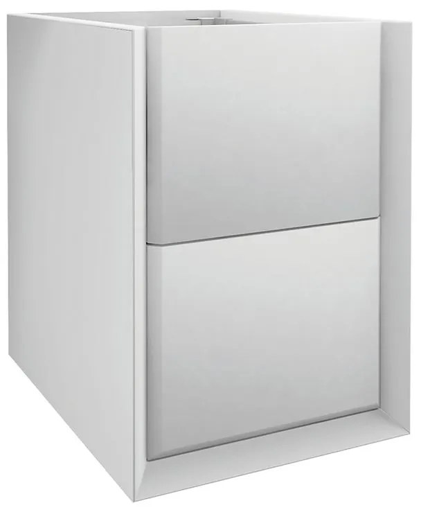 Mobile da bagno sotto lavabo Bellagio bianco opaco laccato opaco L 35 x H 48 x P 46 cm 2 cassetti, lavabo non incluso