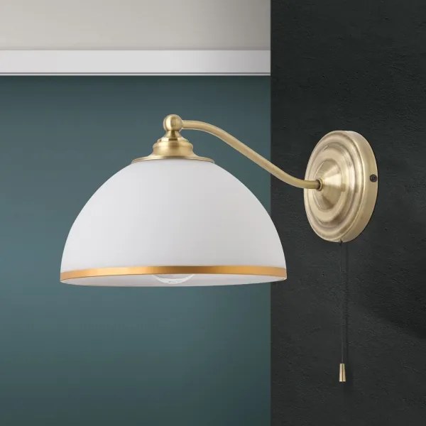 Orion WA 2-1371/1 - Applique OLD LAMP 1xE27/40W/230V bianco/ottone