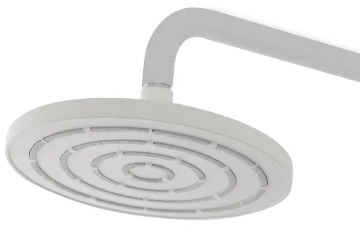 Soffione doccia Ø 20 cm in finitura bianco anticalcare Hidra