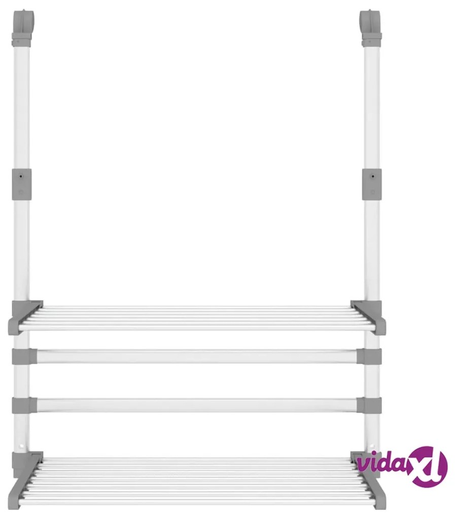 vidaXL Stendino per Balcone 54x25x42 cm in Alluminio
