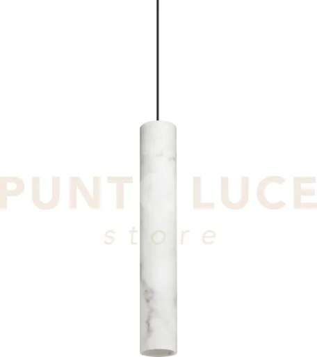 Look round sospensione 1 luce attacco gu10 d.6x40cm alabastro