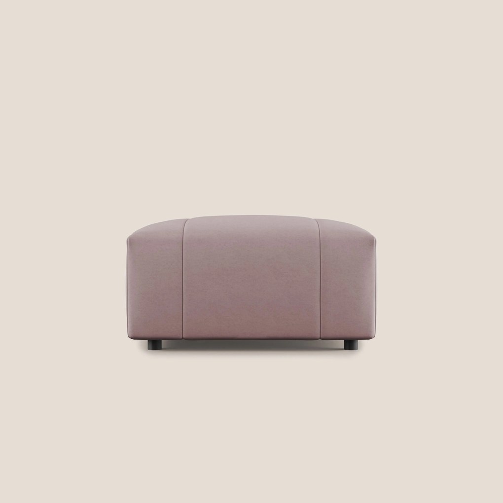 Giotto pouf in morbida microfibra effetto velluto impermeabile idrorepellente T09
