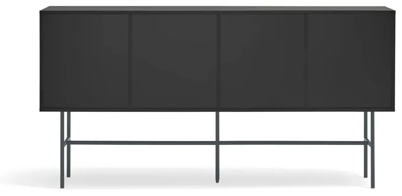 Cassettiera bassa nero-antracite con ante scorrevoli 180x91 cm Nube - Teulat